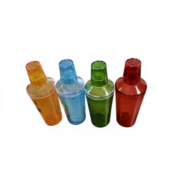 BPA-free 600ml Capacity Dishwasher-safe Plastic Shaker for Cocktails and Smoothies