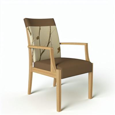 Modern Natural Wood Dining Room Armchairs Set of 2