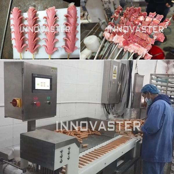 SUS304 Automatic Stainless Steel BBQ Skewer Meat Stick Machine for Meat Food Processing
