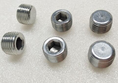 Aluminum Anodized Metal Dowel Pins Thread Male NPT Hex Socket Allen Head Pipe Plugs