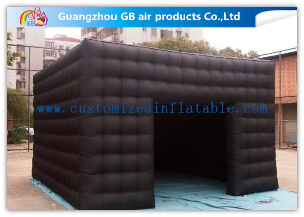5m Black Outdoor Exhibition Booth the Big Cube Inflatable Venue for Advertisement