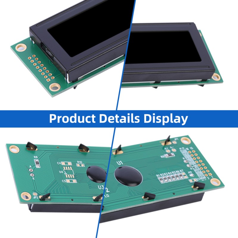 DFSTN black film 2002K-2 LCD Screen 2*20 Large Size ST7066U LED Backlit White Text 51 Microcontroller STM32