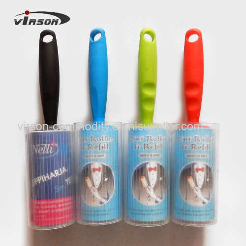 Colorful Handle Disposable Sticky Plastic Lint Roller For Cleaning Clothes Cleaning Pets Hair Cleaning Carpet
