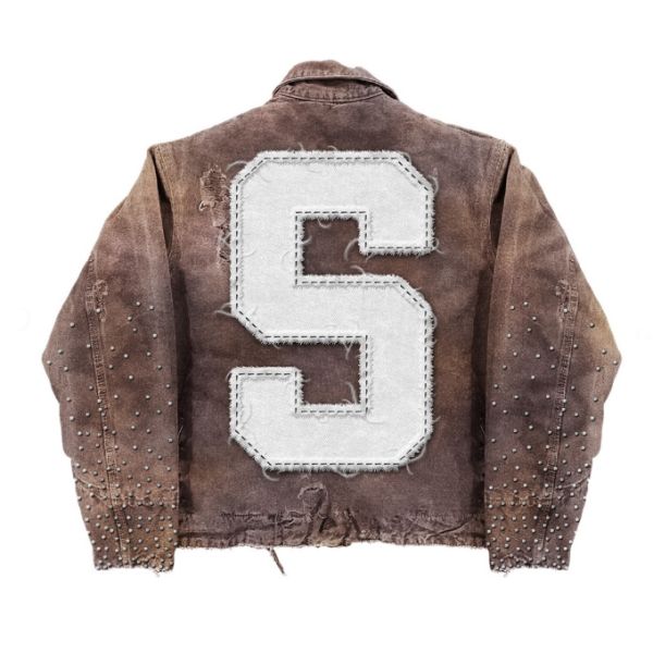 Streetwear Manufacturer Wholesale Rhinestone Zip up Letterman Bomber Jacket for Men Custom Varsity Embroidery Cropped Jacket