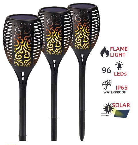 96 LED Waterproof Outdoor Landscape Decoration Dancing Flame Lighting Flickering Security Garden Solar torch light