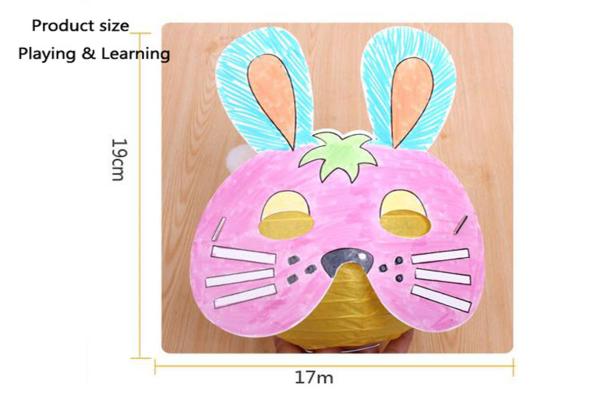 Kids DIY Festival Party Decorations Paper Mask With Colored Box Packaging