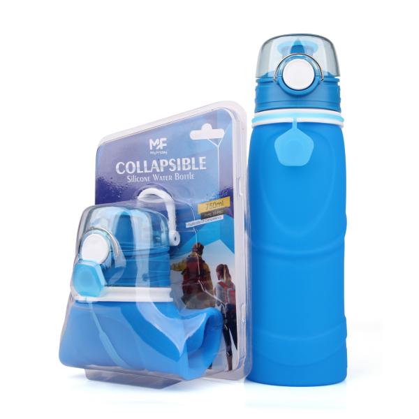 750ml Collapsible Travel Water Bottle Food Grade Material Customized Logo