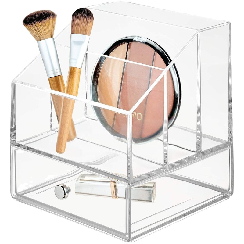 Custom Acrylic Storage Container Transparent Double Storage Drawer for Cosmetics Jewelry Organize Pack 5kg Magnetic Card Access