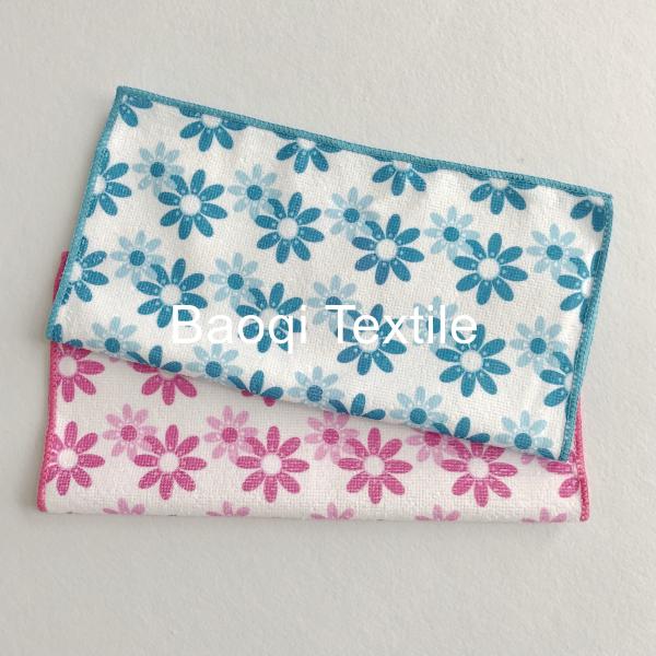 Chinese single side printed 100% poly kitchen wipes,,microfiber cake towels kitchen cleaning cloth size 30cm*30cm