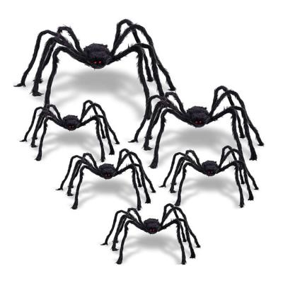 Aranha peludo realística virtual dos ornamento assustadores do Natal de Dia das Bruxas do carnaval