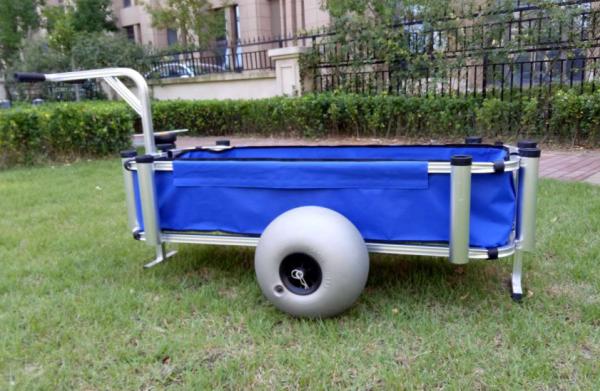 Convenient Beach Wagon Cart Foldable And 168*89.5*77cm With 8PCS Rod Holders