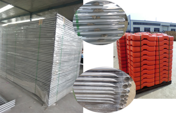 Temporary Chain Link Fence Panels , Galvanized Construction Fencing OD 32 Pipes