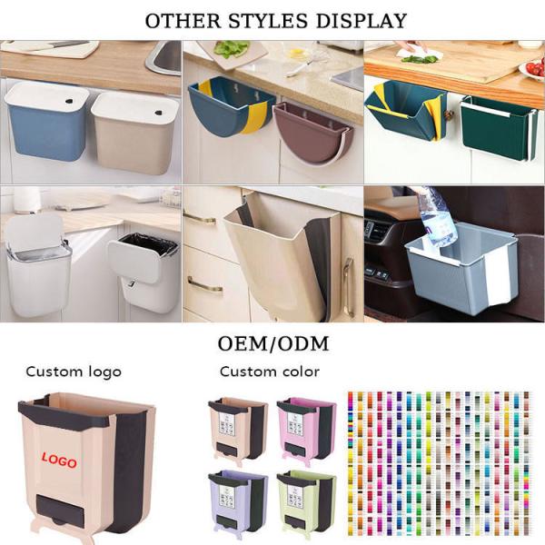 Hands Free Pullout  Hanging FoldableTrash Can Waste Bin Garbage Can Kitchen Trash Can Wall Mounted Hanging Trash Bin