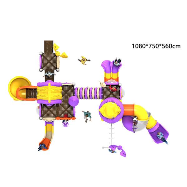 На открытом воздухе оборудование спортивной площадки занятности установило сверхмощную безопасность для игры ребенк