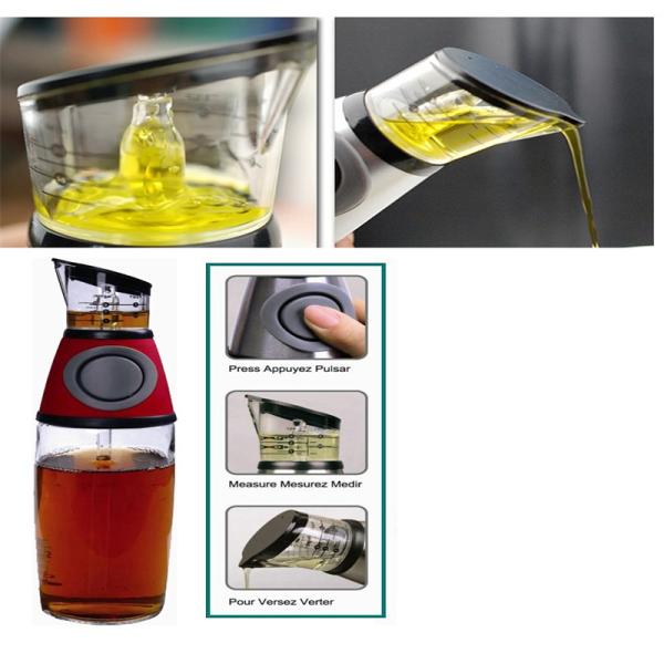 OEM ODM 500ml Olive Vinegar Glass Cooking Oil Dispenser Kitchen Oil Bottle Dispense