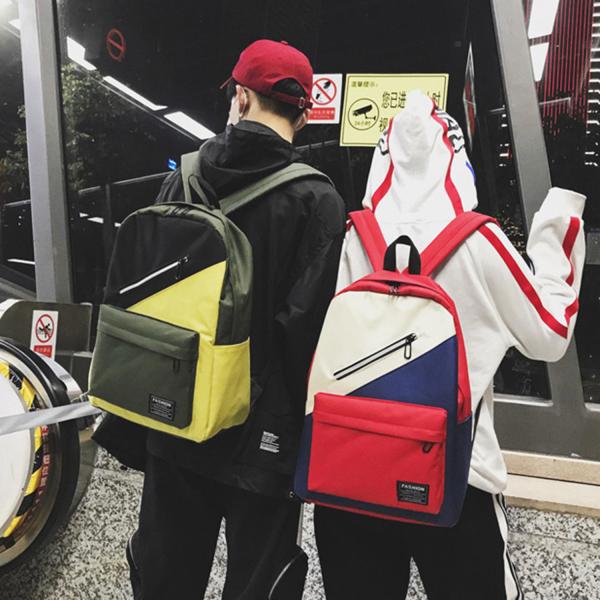 New Oxford waterproof cloth bag fashion cool slant zipper color students outdoor backpacks