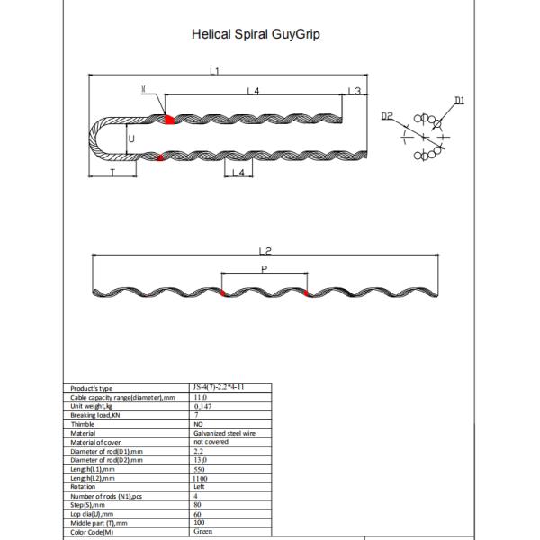 Overhead Line Preformed Armor Rods , FTTH Fiber Optic ADSS Suspension Clamp