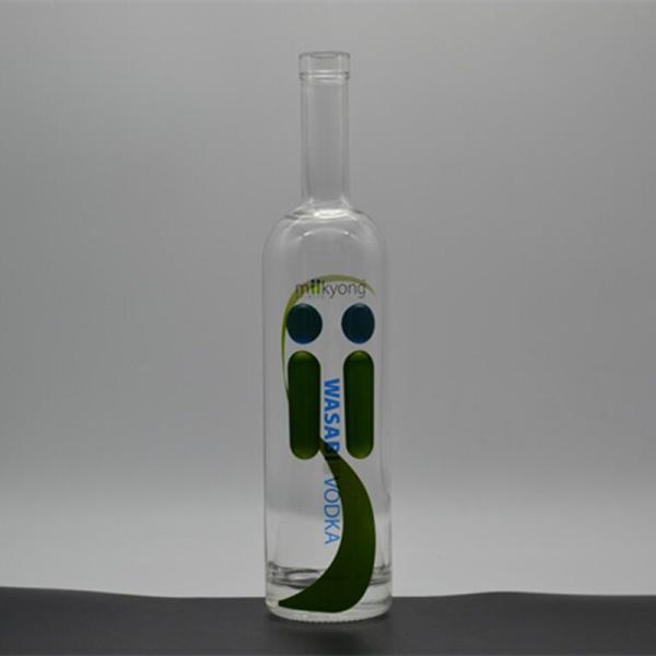 XO/Brandy/Whiskey/Vodka Crystal White Glass Bottle with Decal Surface Handling