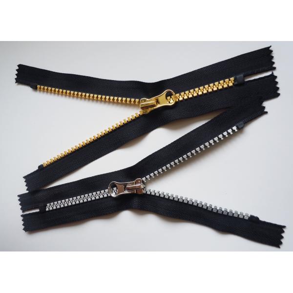 6mm Silver Black Copper YKK Metal Sewing Notions Zippers With Plastic Tape Riri Zipper