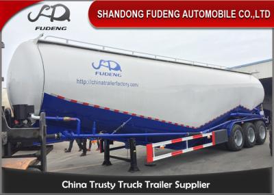 High Capacity 3 Axle Bulk Cement Trailer , Tanker Truck Trailer Double Cabins