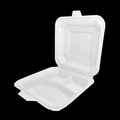Caixa descartável Degradable Bento Clamshell Lunch Box do amido de milho dos PP