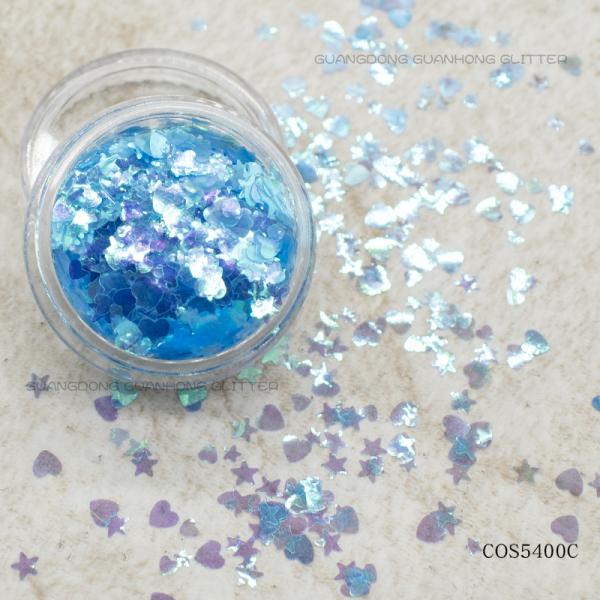3mm White Loose Reflective Chunky Eye Glitter Bulk For Nails Lip
