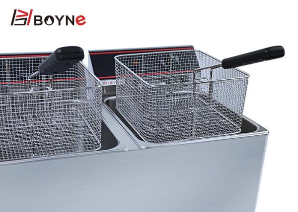 11L Double Oil  Tank Electric Fryer Table Top Fryer Snack Food Kitchen Equipments