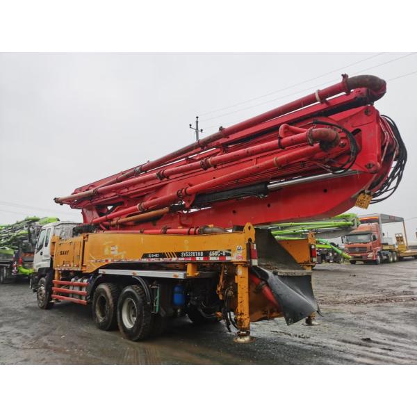 USED SANY 49m Concrete Pump Truck 2012 Boom Pump With ISUZU Chassis