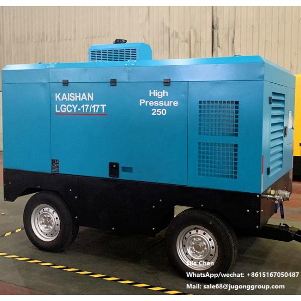 Heavy Duty 17m3/Min 17bar Diesel Engine Screw Air Compressor Concrete Breaker