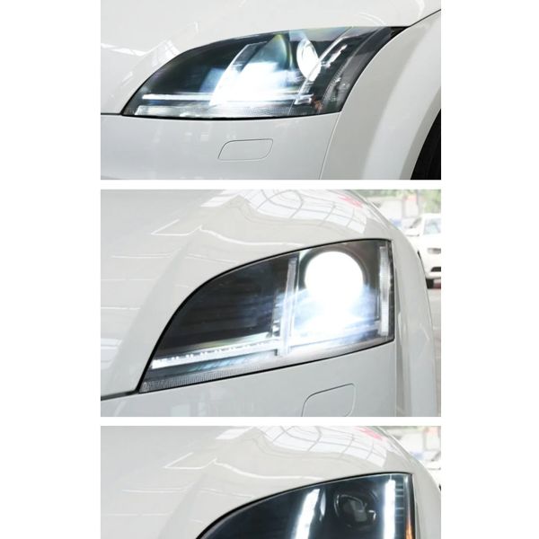 Demillon for Audi Tt Headlight Assembly Modified With Led Dual Lens Original Car Upgraded With Daytime Running