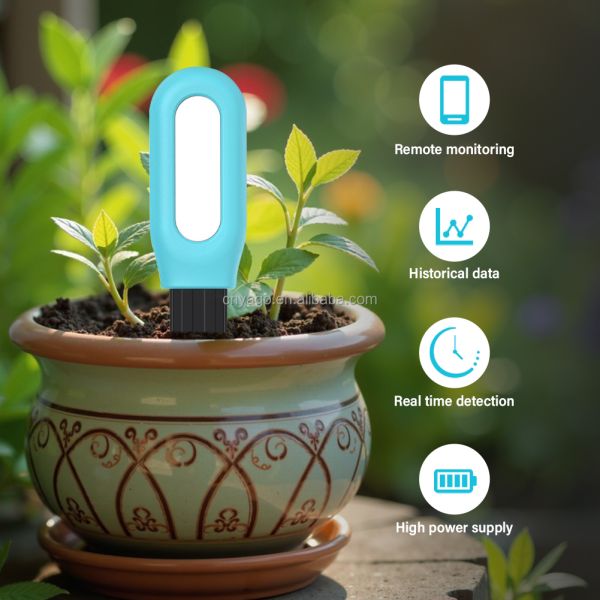 Wireless ZigBee Smart Soil Moisture Temperature Monitor for Plants App Controlled