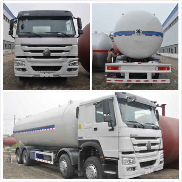 White Color Pressure Vessel LPG Tank Trailer , Stainless Steel Lpg Tank
