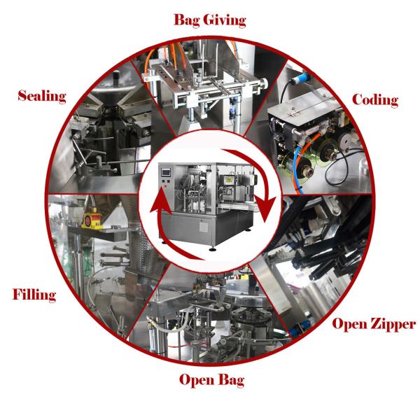 Biltong Dried Meat Zipper Bag Packaging Machine OEM