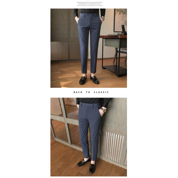 Декорация кнопок Зимние деловые брюки для мужчин Количество 200 Дизайн стиль Slim Fit