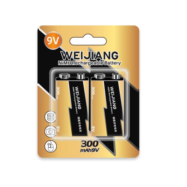 300mAh Ipower 9v Battery AA Nickel Metal Hydride Rechargeable Batteries For Home Appliances