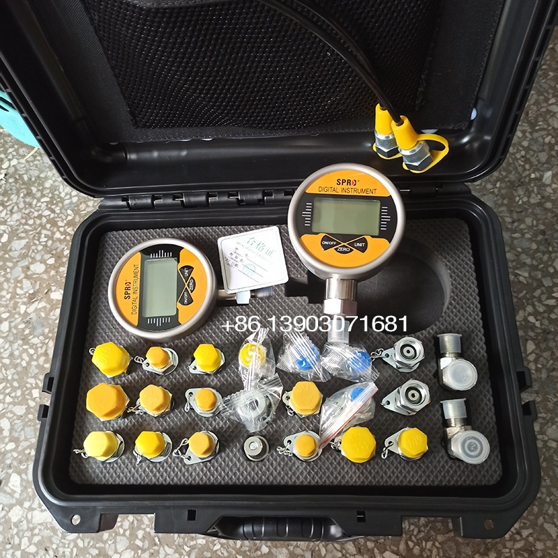Hydraulic Hammer 0-60 Mpa XZTK-70MD Pressure Test Gauge Diagnostic Tool Adapter Precision Digital Pressure Gauge