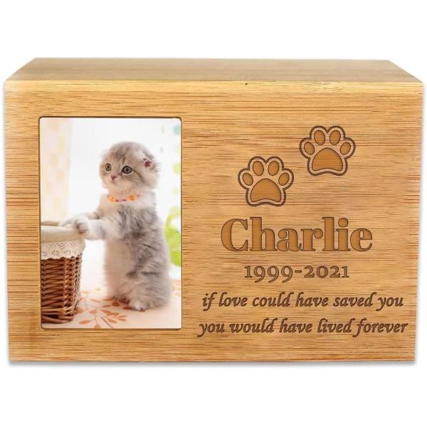 Wooden Pet Memorial Keepsake Urns for Dogs Ashes Small Animals Ashes Personalized
