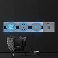 A trilha esperta por atacado do poder da mesa de escritório encaixou a trilha elétrica do soquete elétrico do sistema para o multi soquete elétrico