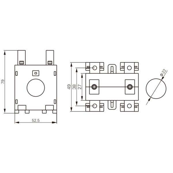 single phase ac current transformer DX-20 50/5A - 150/5A current transformer 200 5 ratio