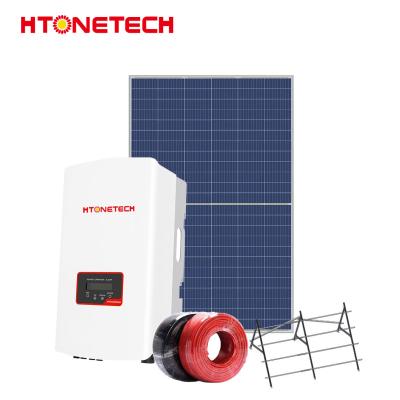 Htonetech 5kw 5kVA 48V Sistema fotovoltaico ligado à rede 550wp Potência do painel de bateria
