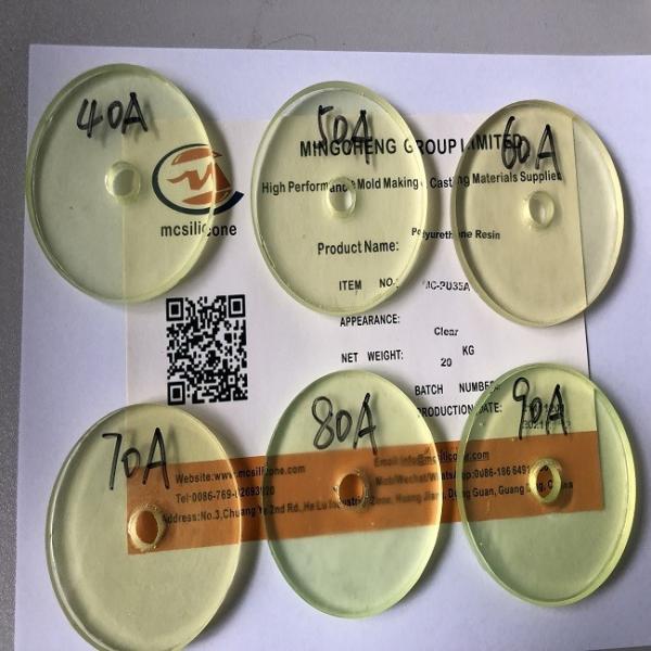 Clear Yellow Two Component Liquid Polyurethane Rubber For Concrete Stamping Mold Making