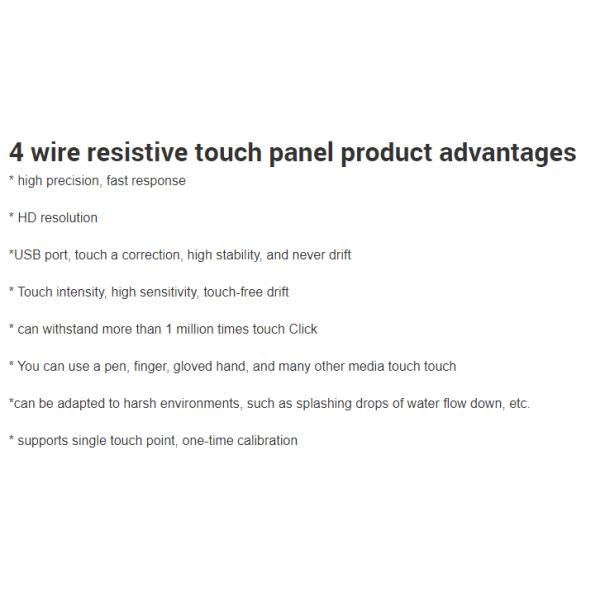 16 / 9 CE 8 Inch Resistive Touch Screen Panel With USB Controller Touch Monitor