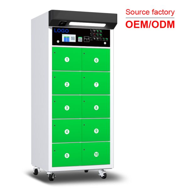 Intelligent Battery Swapping Cabinet for Electric Motorcycle 10 Warehouse Hot Sale Green Color