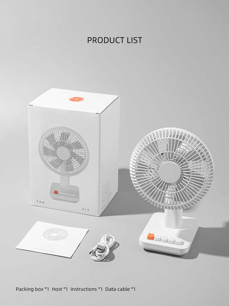 FUSMLI 2025 Usa Wholesale Supply Portable Fan 4000mah Summer Camping Desk Rechargeable Fan with an oscillating head