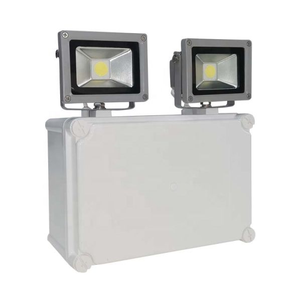 Waterproof 2*10W LED Emergency Lamp with 100 lm/W Efficiency and Plastic Housing Twin Spot Emergency Light