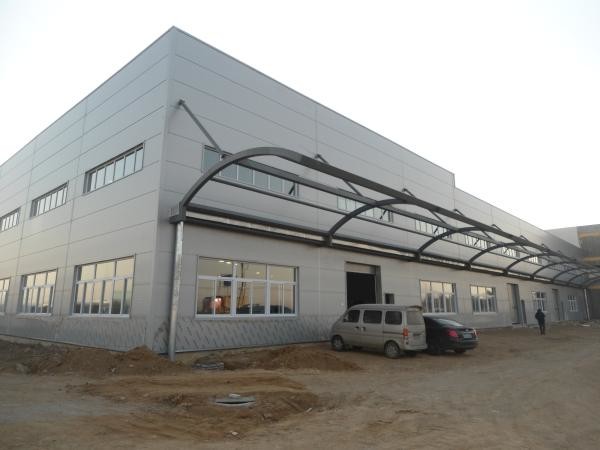 Galvanized Steel Structure Workshop Factory , H Shape Steel Beam Building