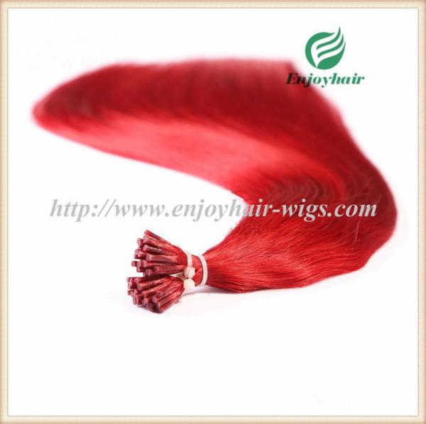 Pre-Bonded Hair 10-28 100s/pack red# color Straight Human Hair Brazilian hair extension