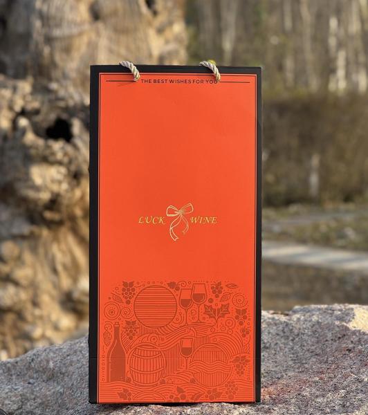 Eco Friendly Foldable Wine Packaging Box Custom Printed Single Double Bottle Empty Boxes