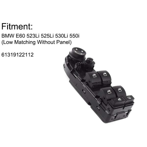 Car Auto BMW Power Window Switch , Driver Side Power Window Switch 61319122112