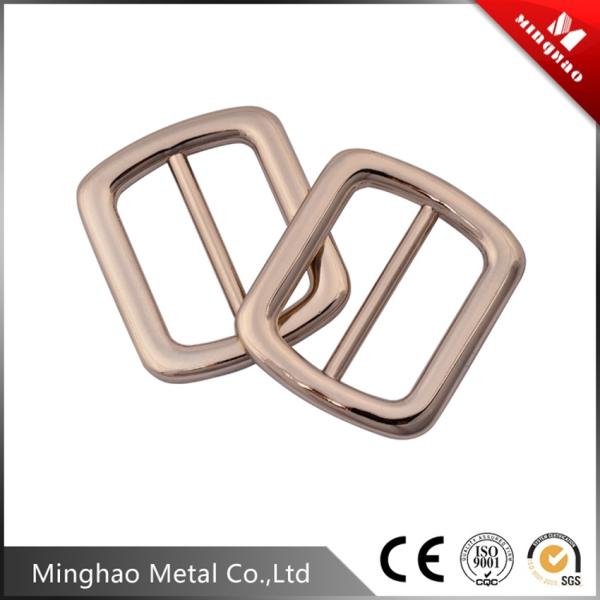 Rose gold square slide bruckle for bag accessories,14.93*25.77mm,Zinc alloy buckle